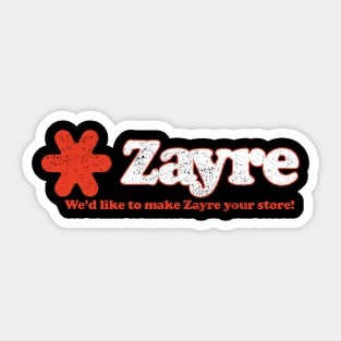 Distressed Zayre Department Store Sticker